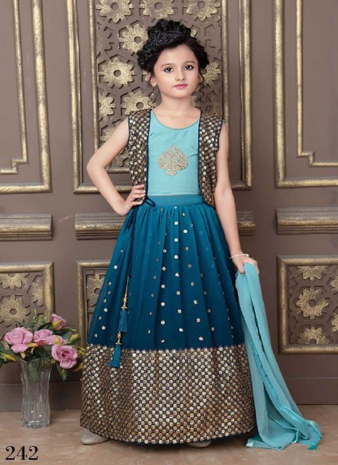 Blue Colour Aaradhna 33 Exclusive Wedding Wear Kids Lehenga Collection 242